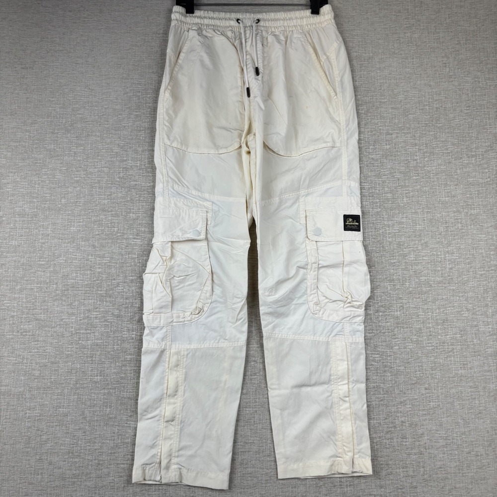 Aime Leon Dore Mens Ripstop Cargo Pants Cream Off White Size Medium